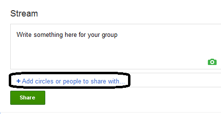 sending-invite Sending google plus invite by sharing something