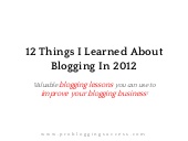 12 things i learned about blogging ...