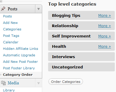 Changing category order in thesis nav bar
