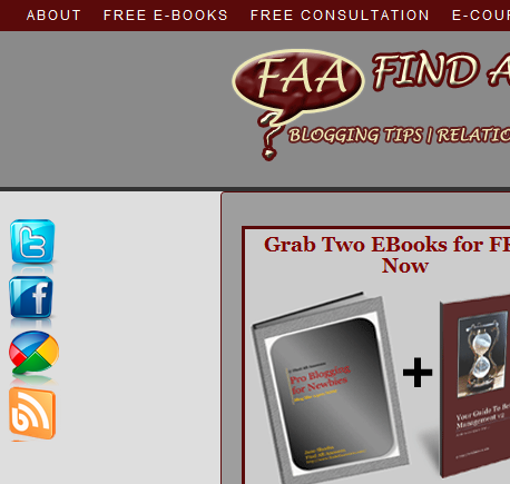 cool floating social profile icons on the side of thesis wordpress blog