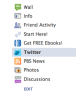 Twitter tab on Facebook fan page