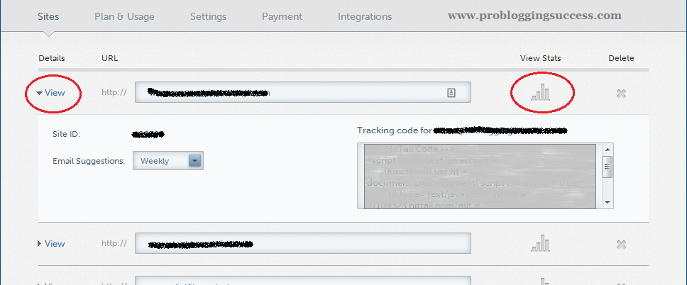 Hittail tracking code