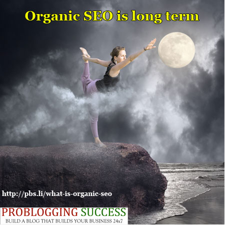 Organic SEO is long term