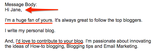 Good guest post request