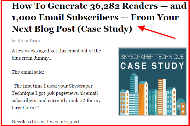 blog post title for case study article